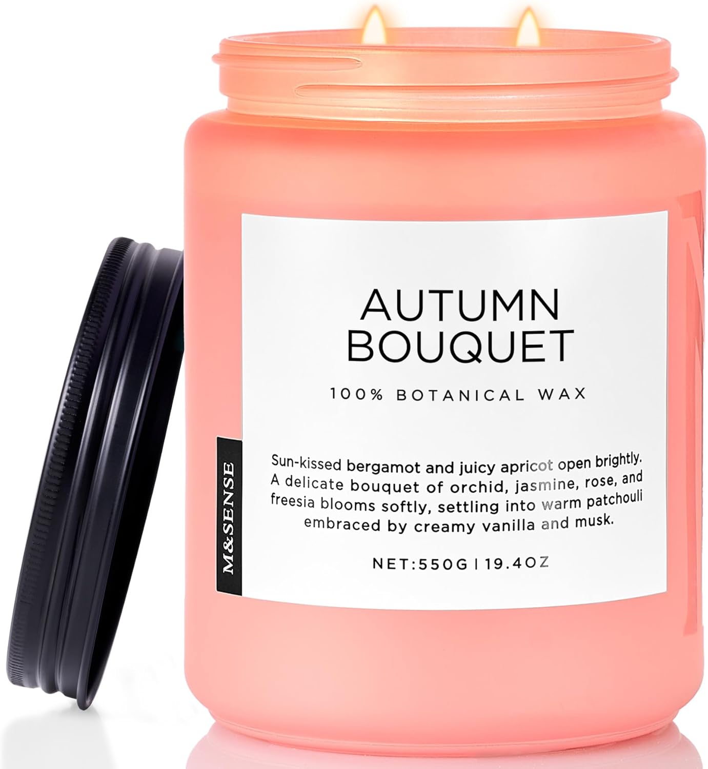M&amp;SENSE Ode to Winter Soy Candles Strong Scented, 2 Wick Jar Candle 19.4oz 110 Hour Long Lasting, Lavender Sandalwood Organic Natural Aromatherapy Candle Gifts Bedroom Bathroom Home Decor - Homesidy.com