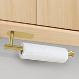 DEKAVA Paper Towel Holder Under Cabinet Wall Mount for Kitchen Towel, Self - Adhesive Bar, Rack, SUS304 Stainless Steel 13 inch (BlackA, 1) - Homesidy.com