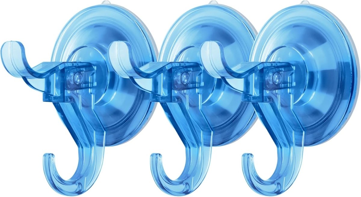 Antimbee 3 Pack Suction Cup Hooks, Clear Suction Cup Hanger, Removable Small Suction Cups for Shower, Bathroom, Glass, Door, Windows, Kitchen - Max Hanging up to 11 lbs on Smooth Surface - Homesidy.com