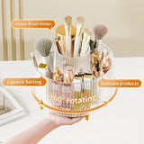 fanado 360° Rotate Makeup Brush Holder Organizer, Makeup Organizers Countertop, Makeup organization and Skincare Storage for Vanity, Desktop, Bathroom (White) - Homesidy.com