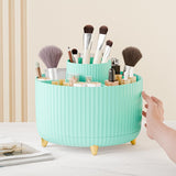 fanado 360° Rotate Makeup Brush Holder Organizer, Makeup Organizers Countertop, Makeup organization and Skincare Storage for Vanity, Desktop, Bathroom (White) - Homesidy.com