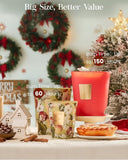 M&amp;SENSE Extra Large Candle Creamy Vanilla Scented, 3 - Wick 35oz 150H Long Lasting, Natural Soy Wax Aromatherapy Candle for Stress Relief, Home Fragrance Fall Winter Christmas Thanksgiving Gifts - Homesidy.com
