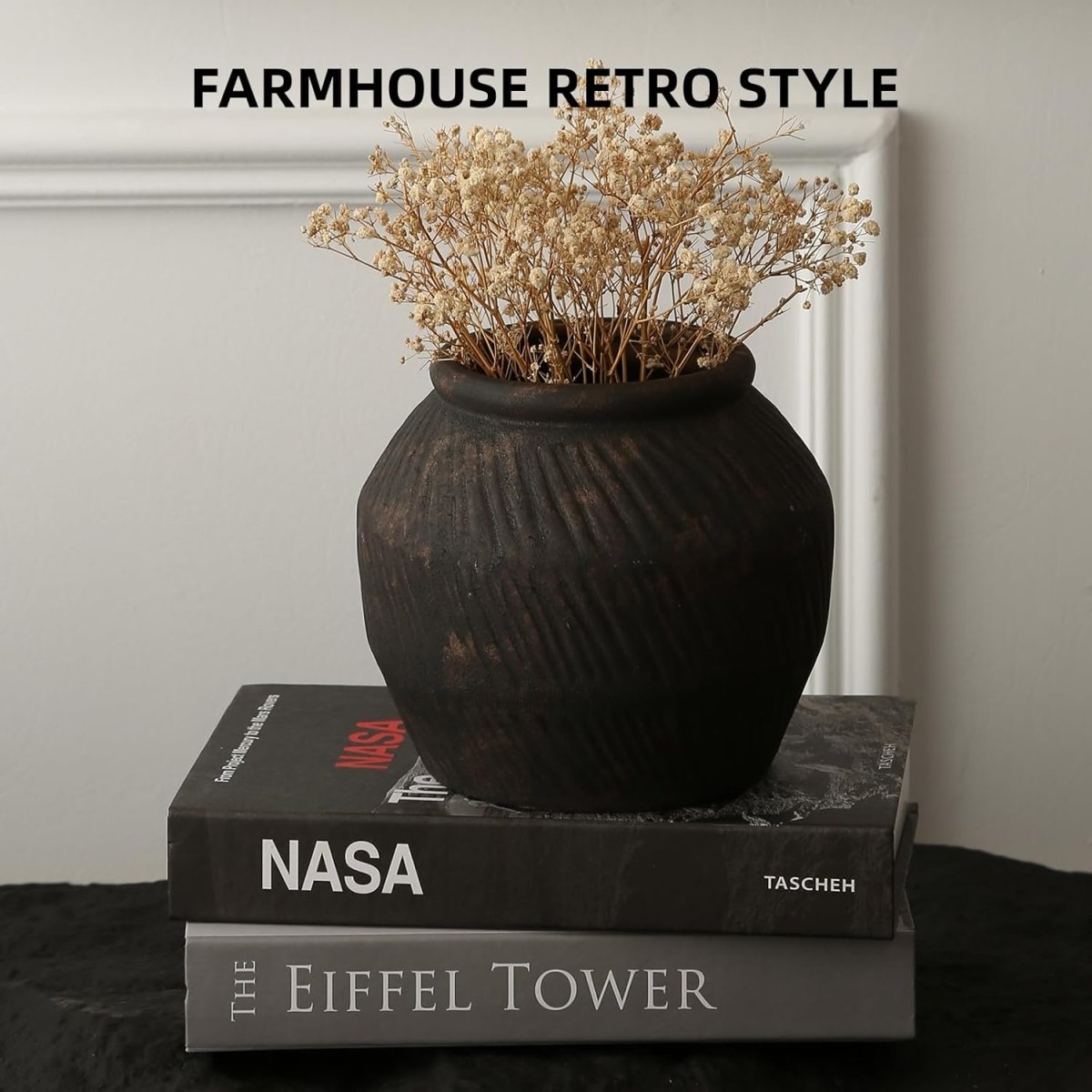 Rustic Vases for Home Decor. Ceramic Vase for Dining Table Decor. Terracotta Decorative Vase 6.1IN. ZSHLXM - Homesidy.com