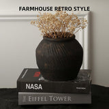 Rustic Vases for Home Decor. Ceramic Vase for Dining Table Decor. Terracotta Decorative Vase 6.1IN. ZSHLXM - Homesidy.com