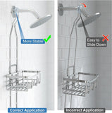 Joqixon Upgraded Extended Length Shower Organizer with Hooks, Rustproof Shampoo Soap Holder, Large Hanging Bathroom Caddy - Homesidy.com
