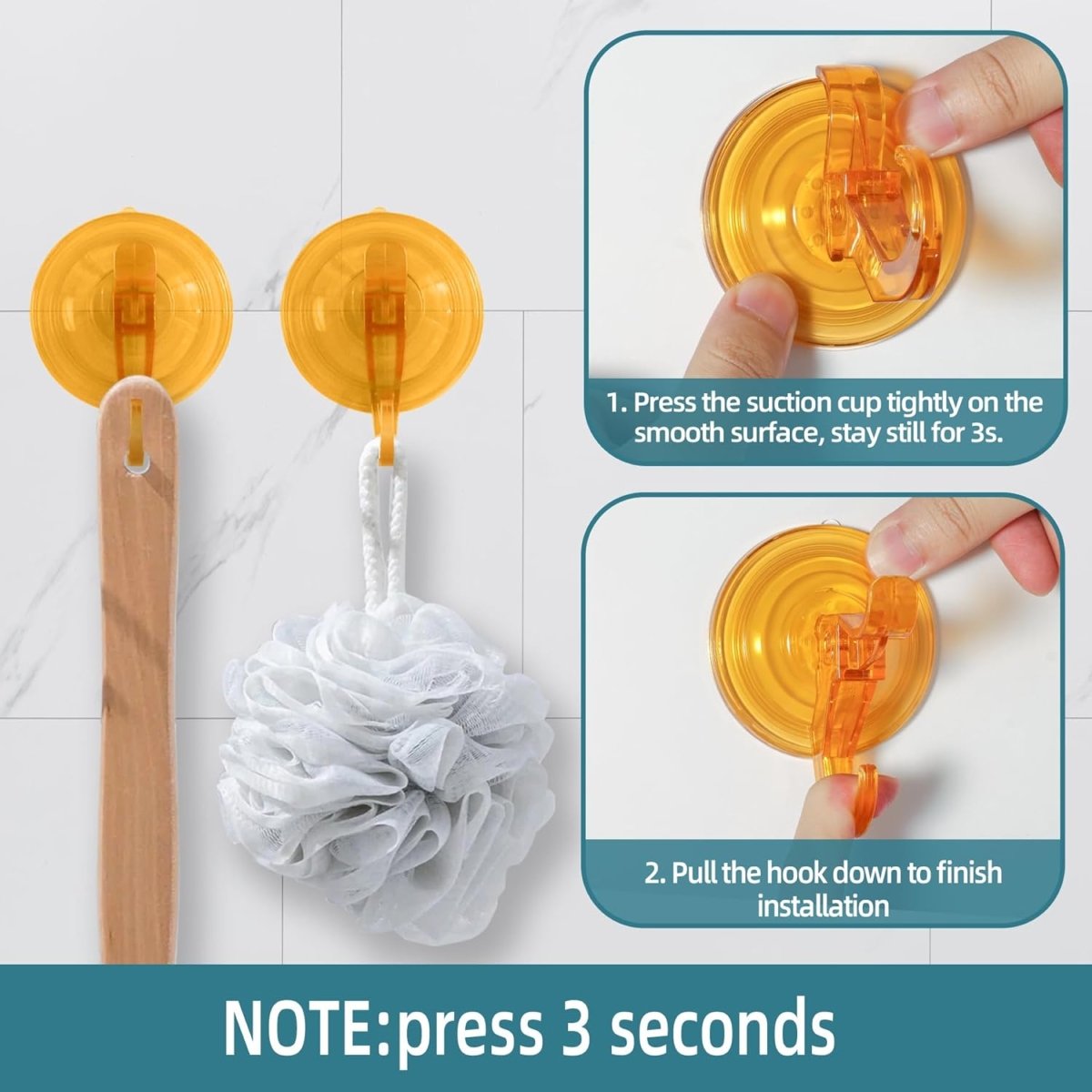 Antimbee 3 Pack Suction Cup Hooks, Clear Suction Cup Hanger, Removable Small Suction Cups for Shower, Bathroom, Glass, Door, Windows, Kitchen - Max Hanging up to 11 lbs on Smooth Surface - Homesidy.com