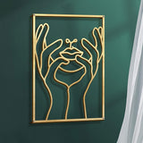 Glamativity 4 Pack Gold Wall Art Decor, Minimalist Single Line Real Metal Wall Art, Womans Body Shape Abstract Wall Art (Gold Classic Style, 17 x 11.8) - Homesidy.com