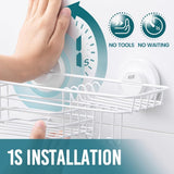 TAILI Shower Caddy Suction Cup 2 Pack with Hooks &amp; Soap holder, Heavy Duty Shower Organizer for Bathroom, No Drilling Bathroom Organizer with Large Capacity, Black Metal Storage Basket - Homesidy.com