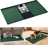 URMONA Waterproof Silicone Under Sink Mat 31 x 22 Shelf Liner for Kitchen and Bathroom, Cabinet and Counter Protector, Storage and Organizers, Litter Mat, Pet Cat Puppy Essentials(Dark Grey) - Homesidy.com