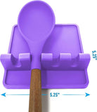 Zulay Kitchen Spoon Rest for Multiple Utensils High Heat - Resistant Silicone Drip Pad, BPA - Free Spoon Holder for Stove Top, Kitchen Gadget Holder for Ladles, Tongs, Cooking Spatula - Makes Great Gift - Homesidy.com