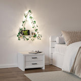 RICHER HOUSE Artificial Ivy LED - Strip Wall Hanging Shelves Set of 2, Macrame Shelf for Bedroom Living Room Kitchen, Wood Hanging Plant Shelves for Wall Décor, Thanksgiving &amp; Christmas Decorations - Homesidy.com