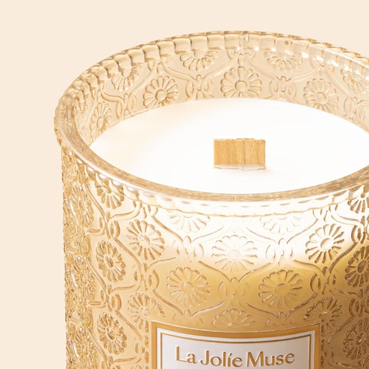LA JOLIE MUSE Sahara Amber Candle – Bergamot, Clove &amp; Amber | 12 oz Large 2 - Wick Soy Wax Candle | 60 Hours Clean Burn | Gift - Ready for Hosts &amp; Gatherings | Elegant Home Décor - Homesidy.com