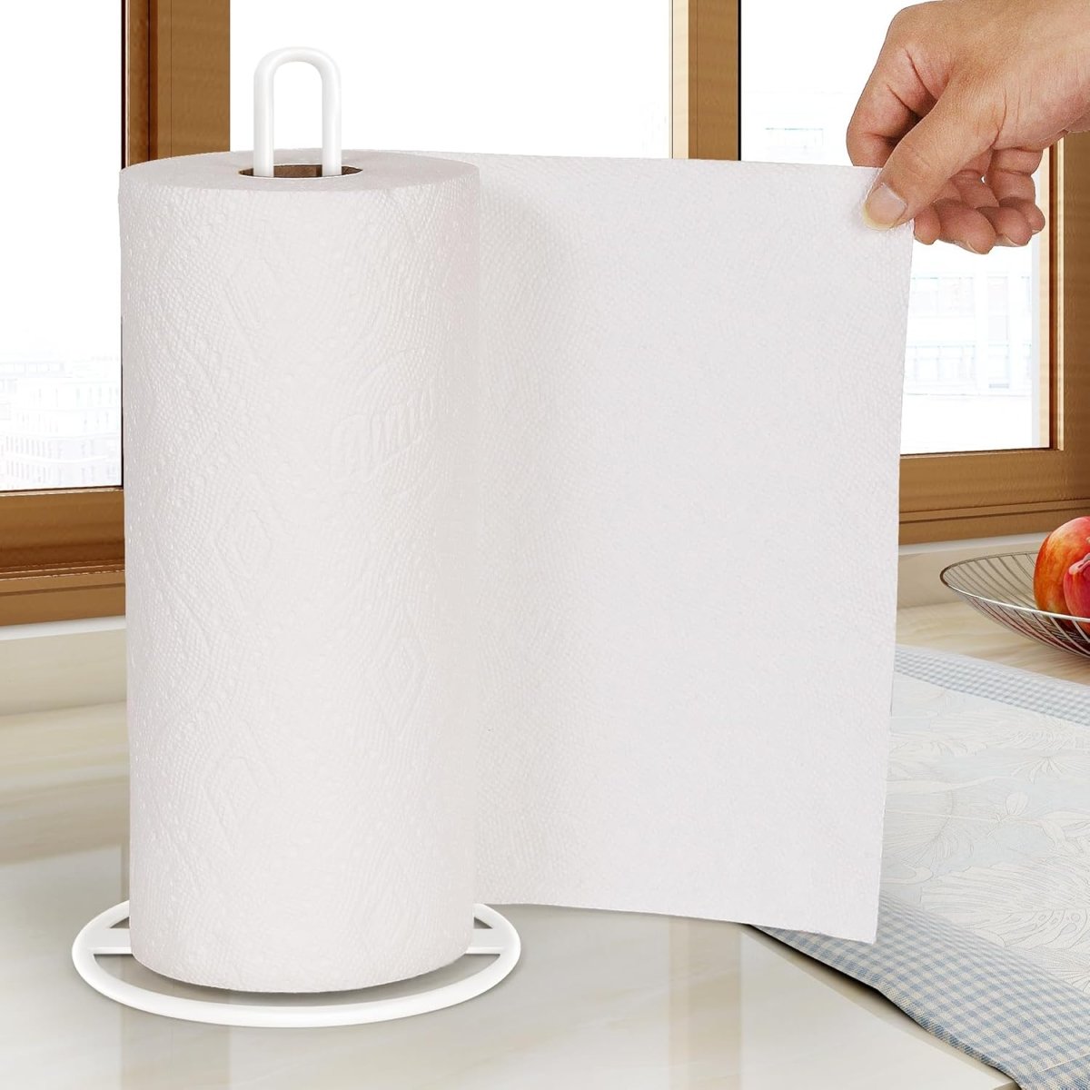 Paper Towel Holder Countertop, OBODING, Kitchen Paper Towel Stand Holder for Kitchen Organization and Storage, Paper Towel Holders for Standard and Large Size Rolls (Black) - Homesidy.com