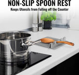 Zulay Kitchen Spoon Rest for Multiple Utensils High Heat - Resistant Silicone Drip Pad, BPA - Free Spoon Holder for Stove Top, Kitchen Gadget Holder for Ladles, Tongs, Cooking Spatula - Makes Great Gift - Homesidy.com