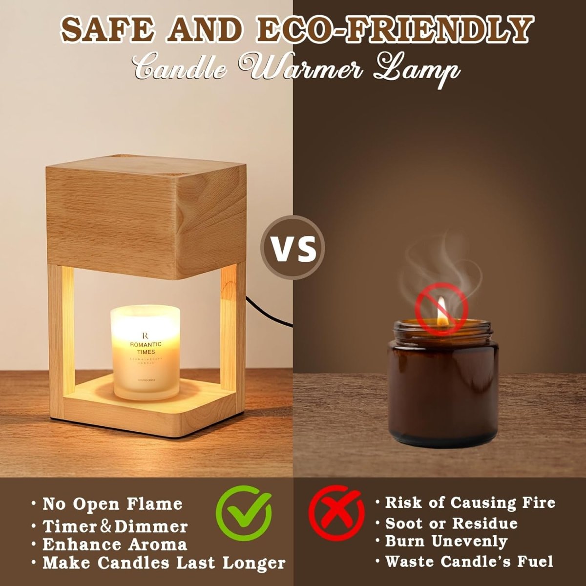 Modern Candle Warmer Lamp with Timer, Dimmable Candle Lamp Warmer, Men Women Christmas Birthday Gifts, Black Candle Warmer, Adjustable Candle Light Warmer, Cozy Living Room Bedroom Home Decor - Homesidy.com
