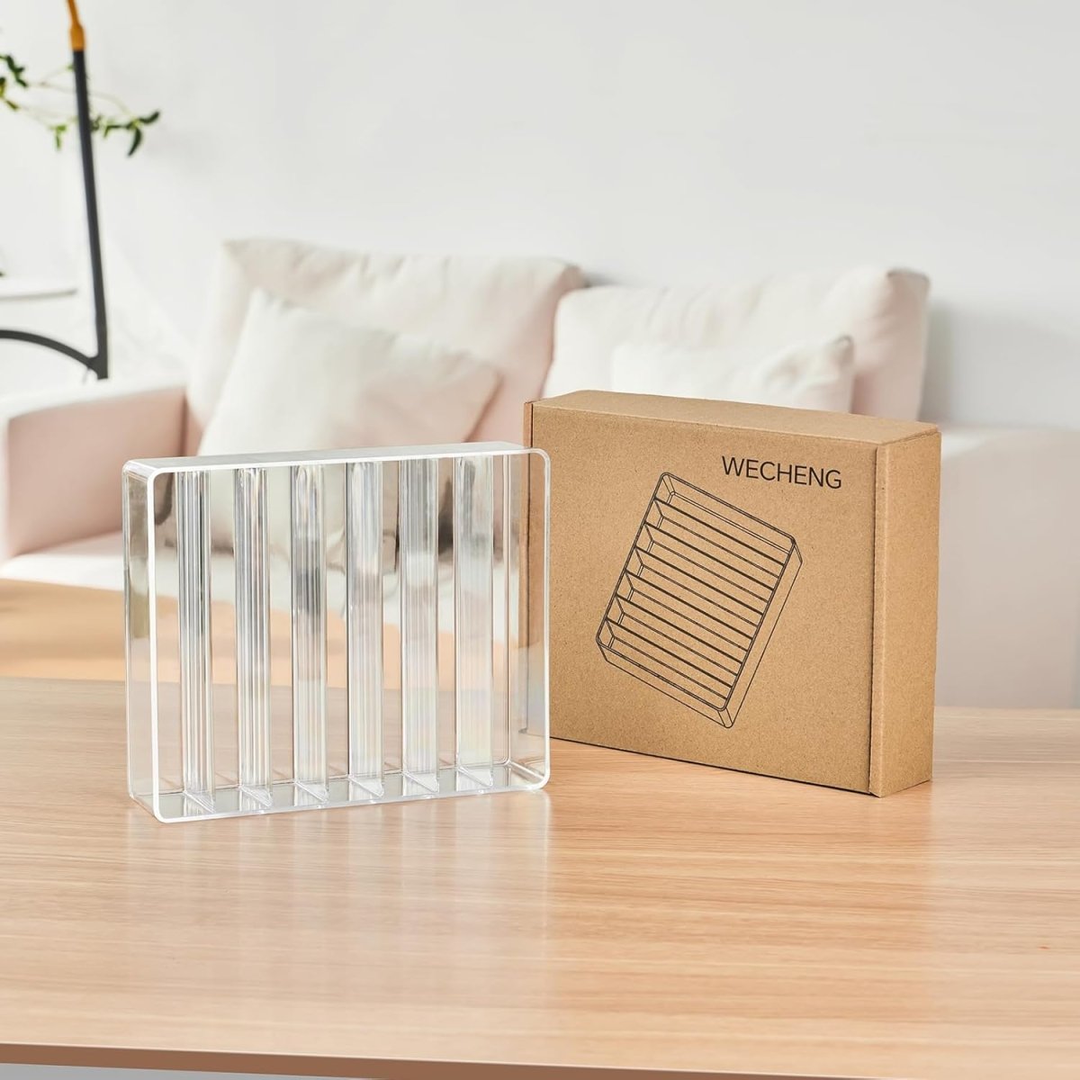 WECHENG Makeup Organizer for Eyeshadow Palette and Lipstick Organizer, 7 Section Divided Makeup Palette Organizer for Vanity Drawer Countertop Modern Cosmetics Storage(7.48&34; x 6.22&34; x 1.77&34;) - Homesidy.com