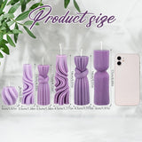 Threlaco 6 Pcs Pillar Candles Modern Aesthetic Ribbed Decorative Candle Set Cute Soy Wax Scented Ribbed Decor for Home(White,2.36 - 6.89 Inch) - Homesidy.com