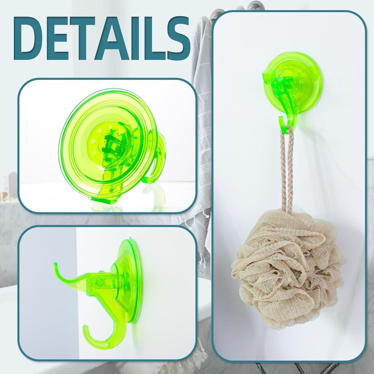 Antimbee 3 Pack Suction Cup Hooks, Clear Suction Cup Hanger, Removable Small Suction Cups for Shower, Bathroom, Glass, Door, Windows, Kitchen - Max Hanging up to 11 lbs on Smooth Surface - Homesidy.com