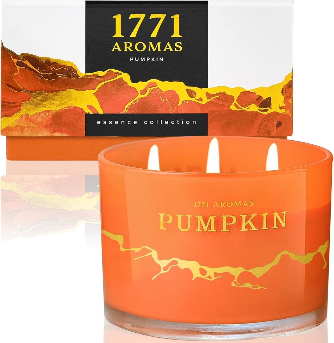 1771 Aromas Vanilla Scented Candles - 100% Natural Soy Wax - Large 3 Wick Jar Candle - Up to 50 Hours Burning Time - Candles for Home - Gift - Ready Candle for Men &amp; Women - Aromatherapy Candles - Homesidy.com