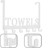 Kuhome Over The Door Hooks, Towel Holder for Bathroom, Door Mount Towel Rack Towel Hooks for Bedroom Beach Towels Bathrobe Wall Mount Hang on The Door Cabinet Cupboard Metal Sandblasted (Black) - Homesidy.com
