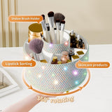 fanado 360° Rotate Makeup Brush Holder Organizer, Makeup Organizers Countertop, Makeup organization and Skincare Storage for Vanity, Desktop, Bathroom (White) - Homesidy.com