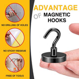 DIYMAG Garage Storage Hooks 6 Pack, 30lbs 2025 Cruise Cabin Ship Essentials N52 Magnetic Hook Heavy Duty Strong Wall Mount Magnets Fridge for Classroom Wall Mount Kitchen Grills Silver - Homesidy.com