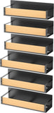 HuggieGems Metal 4 Pack Magnetic Spice Storage Rack Organizer for Refrigerator and Oven, Black Fridge Organizers and Storage - Homesidy.com