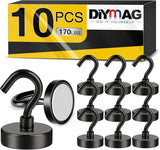 DIYMAG Garage Storage Hooks 6 Pack, 30lbs 2025 Cruise Cabin Ship Essentials N52 Magnetic Hook Heavy Duty Strong Wall Mount Magnets Fridge for Classroom Wall Mount Kitchen Grills Silver - Homesidy.com