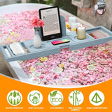 Premium Bamboo Bathtub Tray Caddy - Bath Tub Tray Table for Bathtub - Bath Caddy Tray for Bathtub, Expandable Size, Fits Most Bath Tubs - Homesidy.com