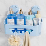 LEVERLOC Shower Caddy Suction Cup, Shower Organizer Removable Bathroom Shelf, Storage Suction Powerful Max Hold 22lbs Bathroom Caddy Waterproof Holder, White - Homesidy.com