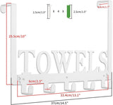 Kuhome Over The Door Hooks, Towel Holder for Bathroom, Door Mount Towel Rack Towel Hooks for Bedroom Beach Towels Bathrobe Wall Mount Hang on The Door Cabinet Cupboard Metal Sandblasted (Black) - Homesidy.com