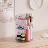Rotating Makeup Organizer, DIY 8 Adjustable Layers Spinning Skincare Organizer, Cosmetic Display Case with Brush Holder Perfume Tray, Multi - Function Storage Carousel for Vanity Bathroom Countertop - Homesidy.com