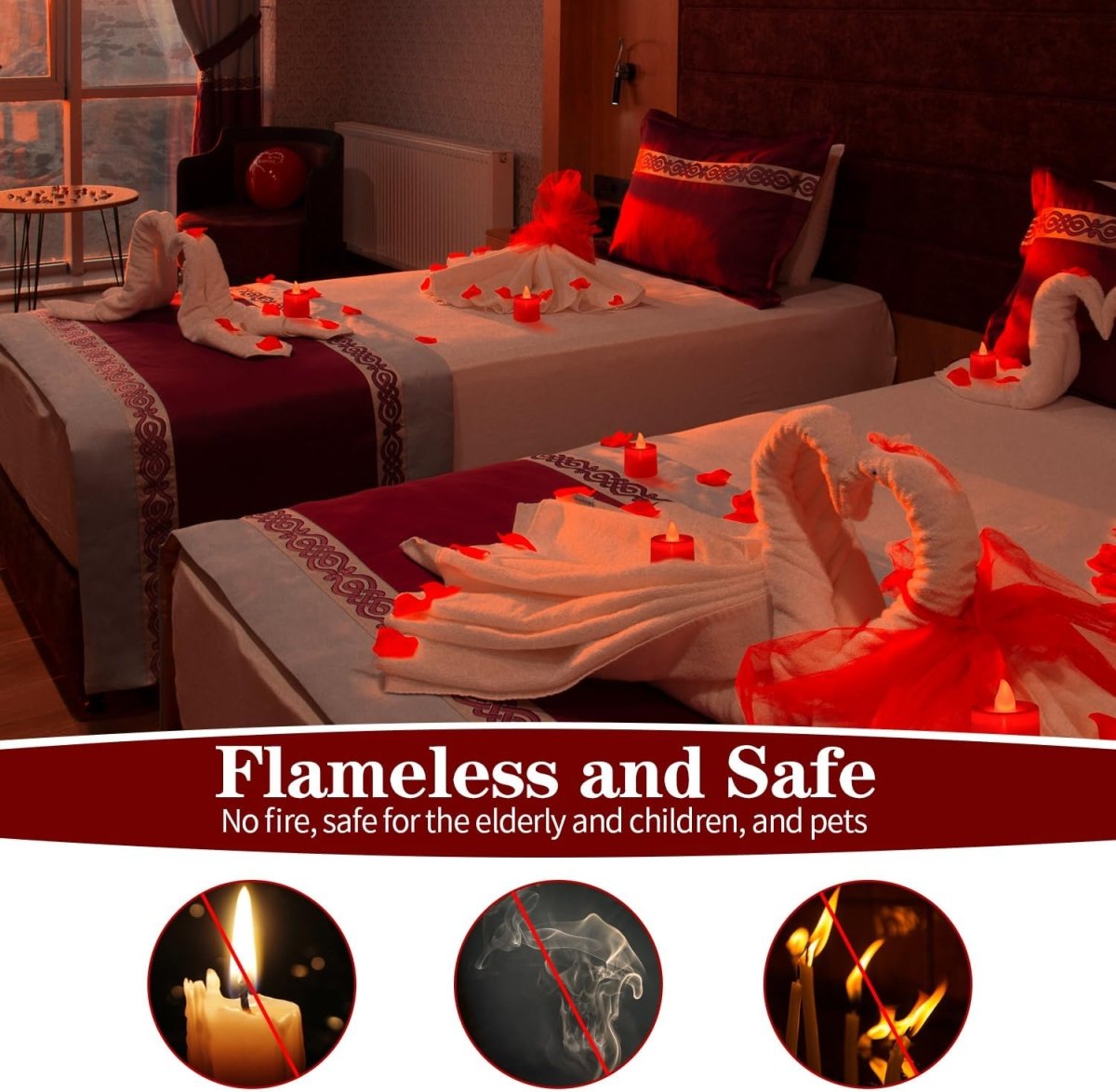 KOABY 25/50/100 Pack Flameless Votive Candles, Last 8H , Warm Yellow Light, No Timer or Flickering - Homesidy.com