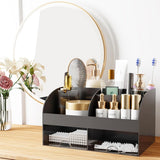 Makeup Organizer with Drawers, Cosmetic Storage for Dresser Vanity and Bathroom Countertop, Beauty Holder for Lipstick Brush, Skincare Organizer for Vanity, Cosmetic Display Case (White) - Homesidy.com
