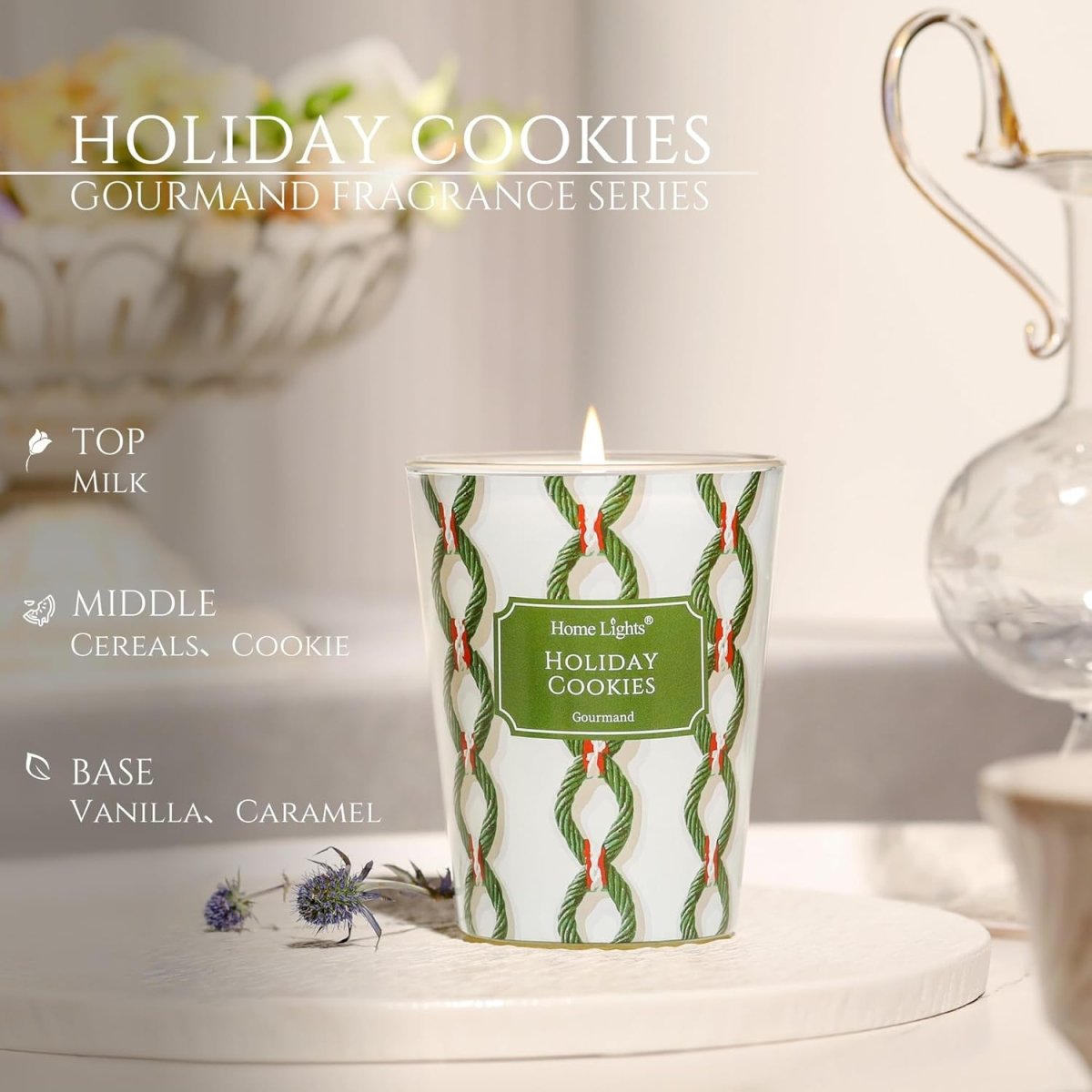 HomeLights Scented Candles for Women &amp; Men, 18oz Candle Jars Aromatherapy 4 - Wick Candle, Ideal for Rustic Modern Home Decor and Gifts, Blueberry Cheesecake - Homesidy.com