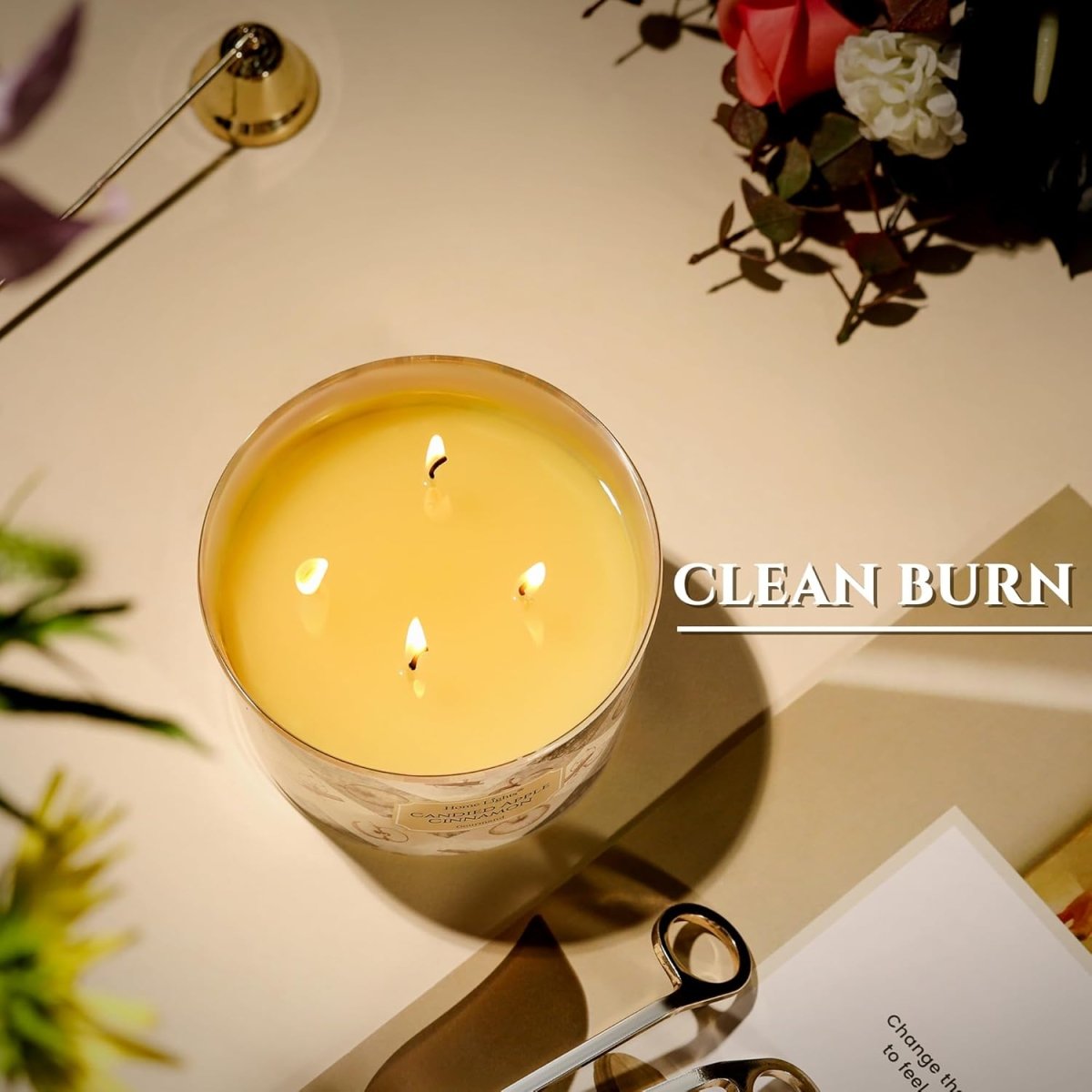 HomeLights Scented Candles for Women &amp; Men, 18oz Candle Jars Aromatherapy 4 - Wick Candle, Ideal for Rustic Modern Home Decor and Gifts, Blueberry Cheesecake - Homesidy.com