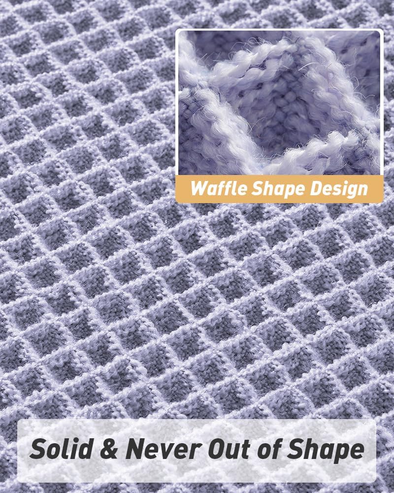 AMOAMI Upgraded Waffle Bath Mat, Super Absorbent Non Slip Bath Mats for Bathroom Floor, Machine Washable Bathroom Rugs with Tassels, Rubber Backed Bathroom Mats, Ultra Soft, 18&34; x 30&34;, Brown - Homesidy.com
