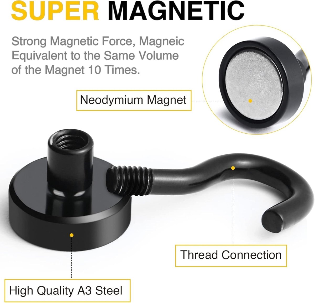 DIYMAG Magnetic Hooks, 30lbs Magnet Hook 2025 Cruise Cabin Ship Essentials Heavy Duty Strong Magnets Refrigerator Fridge Hanging for Classroom Beach Vacation Kitchen Grills Home 20 Pack (Silver) - Homesidy.com