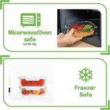 HOMBERKING 24pc Borosilicate Glass Food Storage Containers with Lids, Glass Meal Prep Containers with Leak Proof Snap Lock Lids, Airtight Bento Lunch Boxes, Kitchen Storage (12 lids &amp; 12 Containers) - Homesidy.com