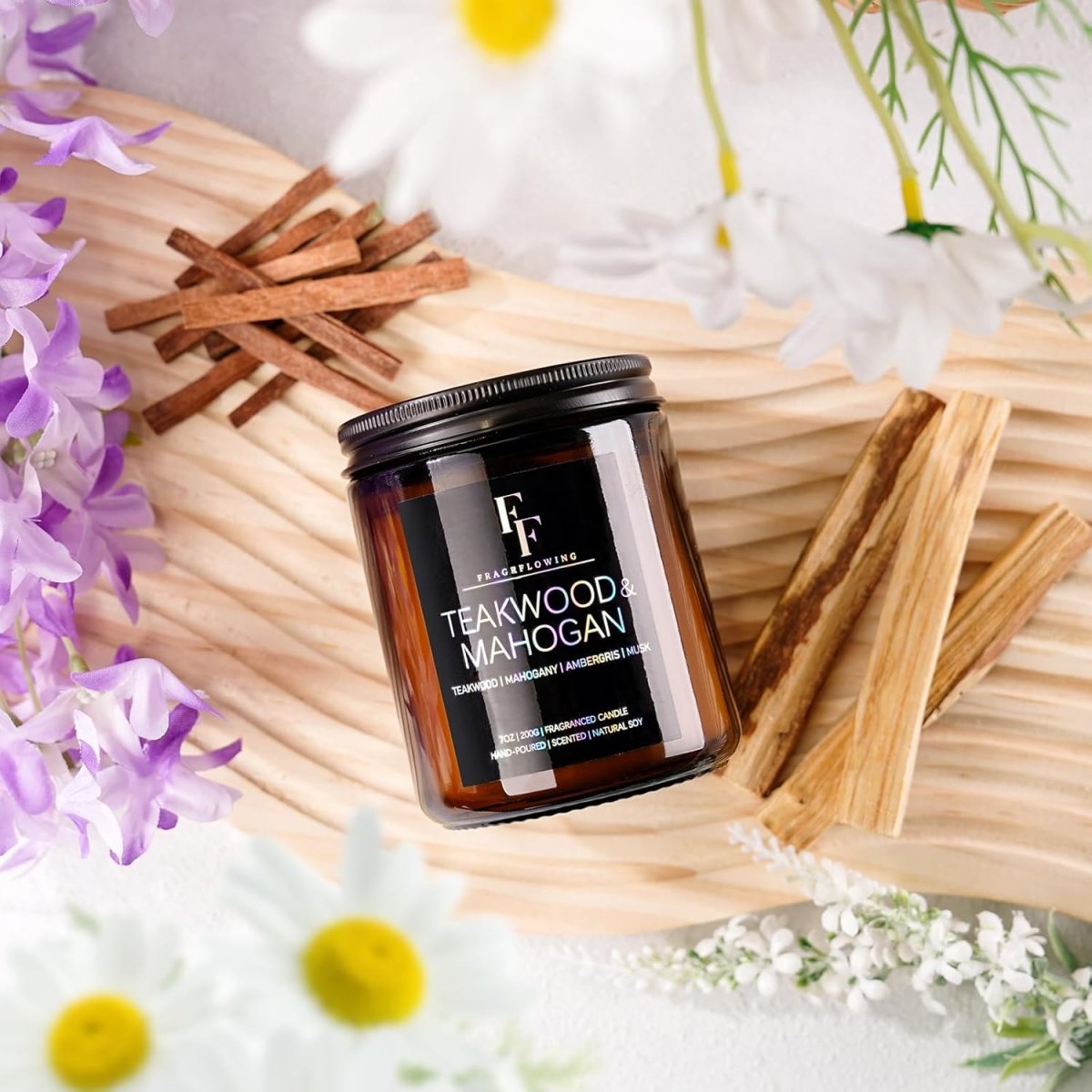 Eucalyptus &amp; Sage Scented Candles,Candles for Home Scented Aromatherapy Candles,Soy Wax Candle Gift for Women Men Amber Jar Candle, 7oz - Homesidy.com