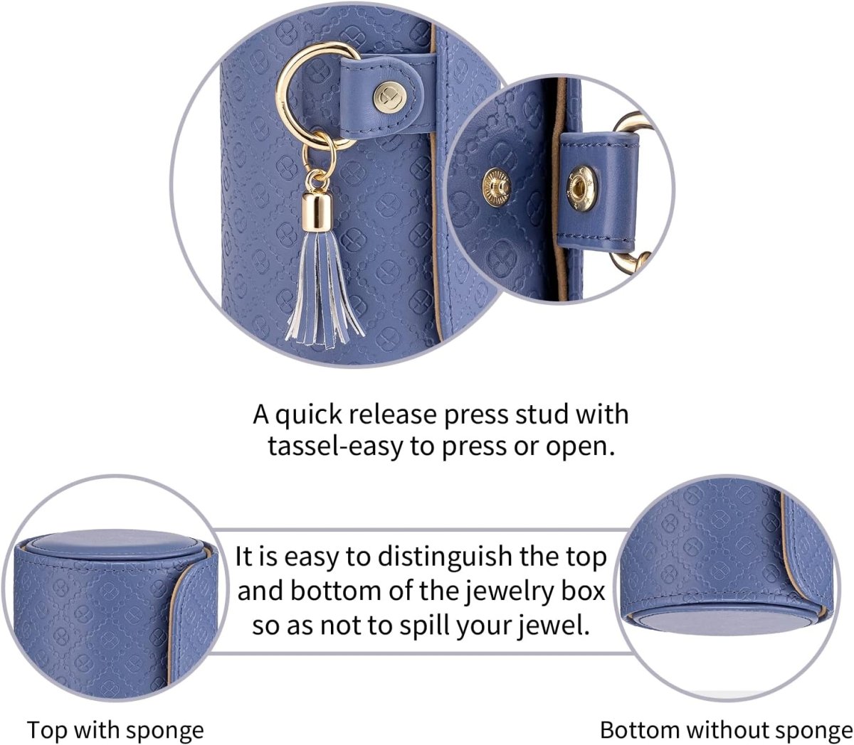 Vlando Travel Jewelry Case for Women, Travel Essential, Travel Must Haves Jewelry Travel Organizer for Girls, Christmas Gifts for Travelers Couples Mom Friends - Black - Homesidy.com