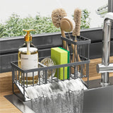 Cisily Kitchen Sink Caddy Organzier with High Brush Holder, Sponge Holder for Sink, 304 Rustproof Stainless, Kitchen Countertop Soap Dispenser Organizer, Kitchen Decor and Accessories - Homesidy.com