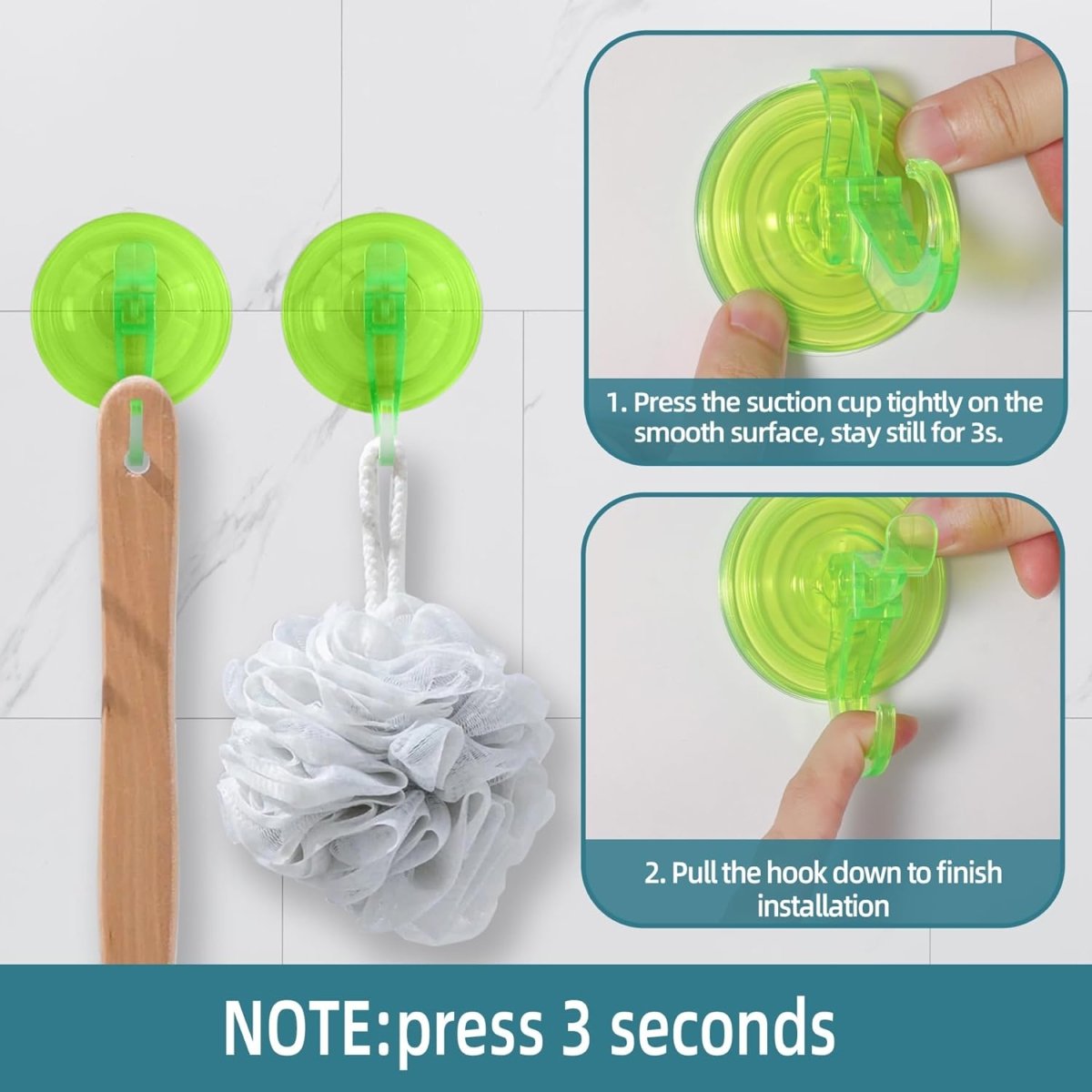 Antimbee 3 Pack Suction Cup Hooks, Clear Suction Cup Hanger, Removable Small Suction Cups for Shower, Bathroom, Glass, Door, Windows, Kitchen - Max Hanging up to 11 lbs on Smooth Surface - Homesidy.com