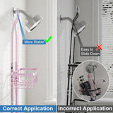 Joqixon Upgraded Extended Length Shower Organizer with Hooks, Rustproof Shampoo Soap Holder, Large Hanging Bathroom Caddy - Homesidy.com