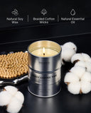 M&amp;SENSE Scented Candle, Tobacco Vanilla Medium Jar Candle Gifts for Men, 70 Hours Slow Burning Natural Soy Candles 11.3oz, Stress Relief Aromatherapy Candles Home Decor, Valentines Day Gifts for Him - Homesidy.com