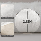 Ashler Faux Fur Rug, Fluffy White Small Sheepskin Rug, Ultra Soft 2x3 Ft Mat, Machine Washable Shag Mats, Nursery Throw for Bed, Living, Kids Room - Homesidy.com