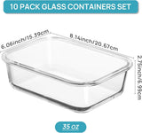 Vtopmart 5Pack 22oz Glass Storage Containers with Lids, Glass Meal Prep Food Container Sets with Snap Airtight Lids for Microwave, Oven, Freezer and Dishwasher, Grey - Homesidy.com