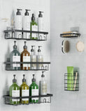 GVY Shower Caddy 5 Pack, Adhesive Shower Organizer Bathroom Shelves,Rustproof Bathroom Organizers and Storage for Home Decor, No Drilling Shower Shelves for Apartment Essentials - Homesidy.com