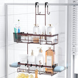 Aitatty Over the Door Shower Caddy Hanging: Black Rustproof Shower Organizer over the Door - No Drilling Bathroom Rack for Inside - Homesidy.com