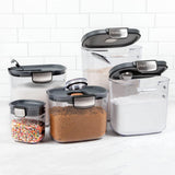 ProKeeper 9 - Piece Airtight Food Storage Container Set – Clear Plastic Flour and Sugar Canister Set with Magnetic Accessories for Kitchen Organization (Grey, 9 - Piece) - Homesidy.com
